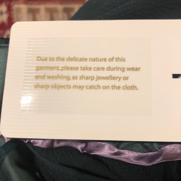 Ted Baker NWT Tie Waist Dark Green Wide Leg Pants - Picture 9 of 9